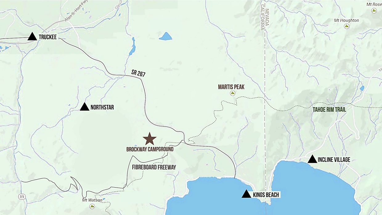 Location of proposed Brockway Campground. Map courtesy of Mountainside Partners.