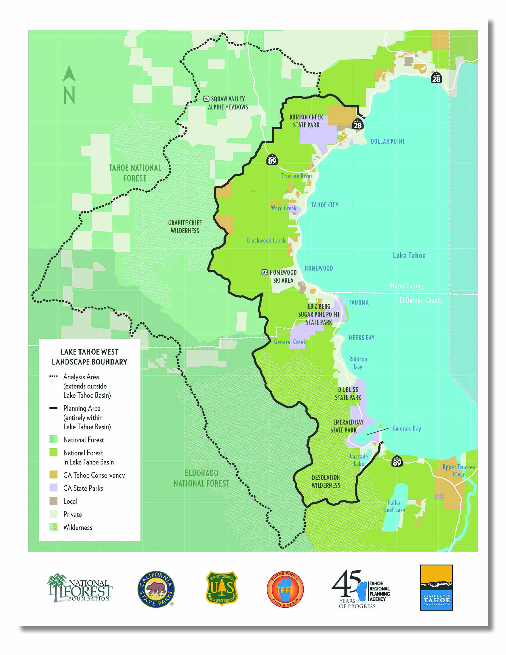 Tahoe West Restoration Partnership Map