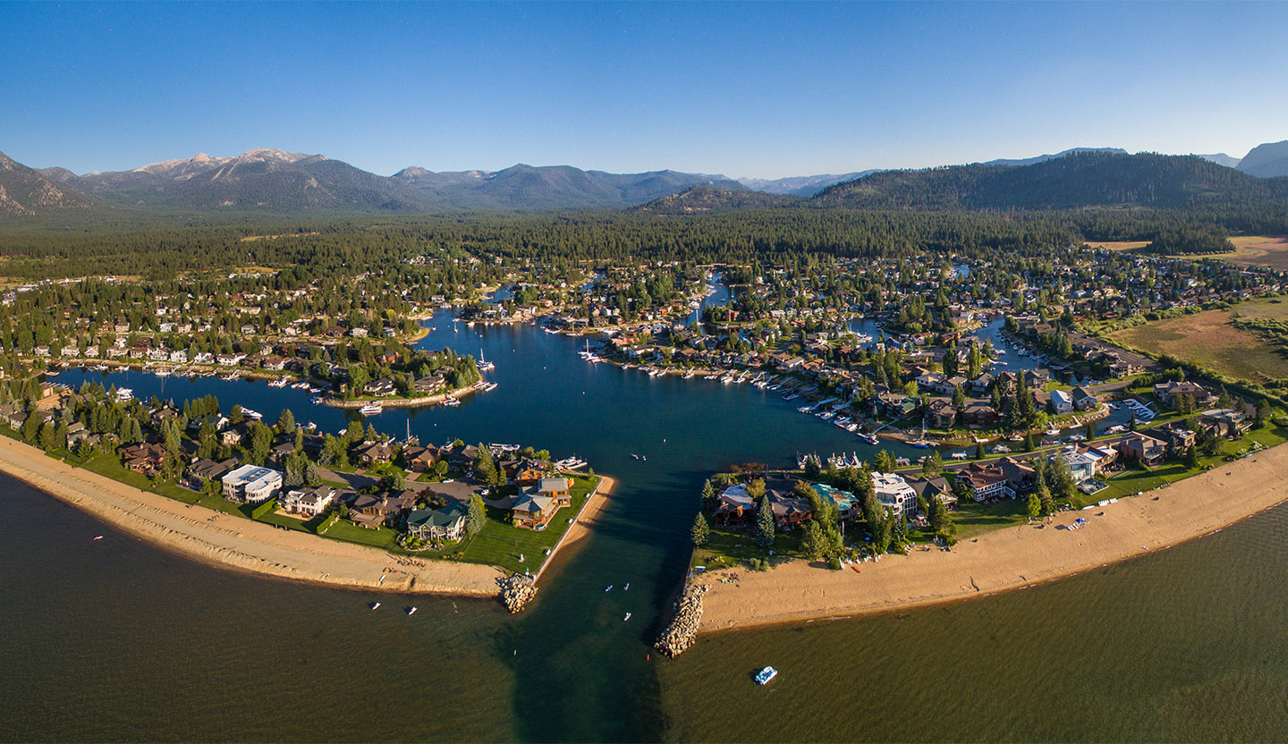 Aerial view of the Tahoe Keys