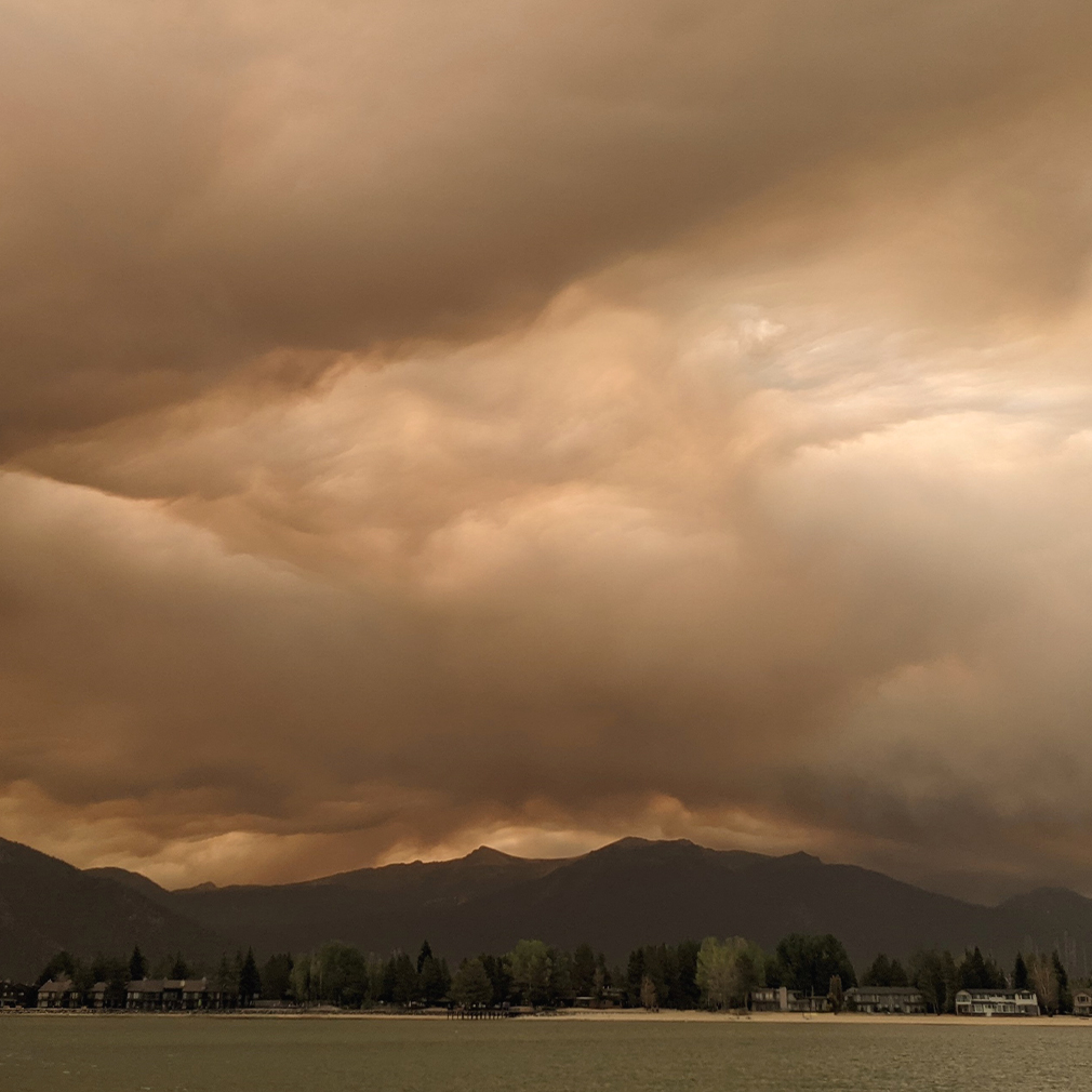 Ashfall from wildfires.