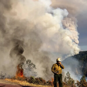 Smoke from the 2022 Mosquito fire.