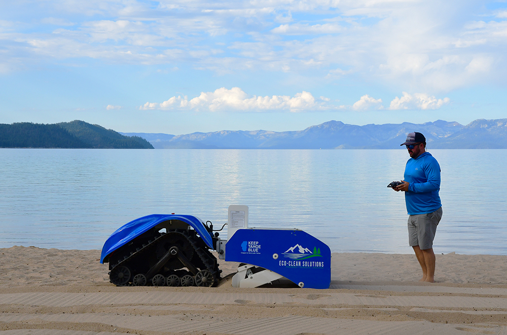 BEBOT and pilot at Sand Harbor