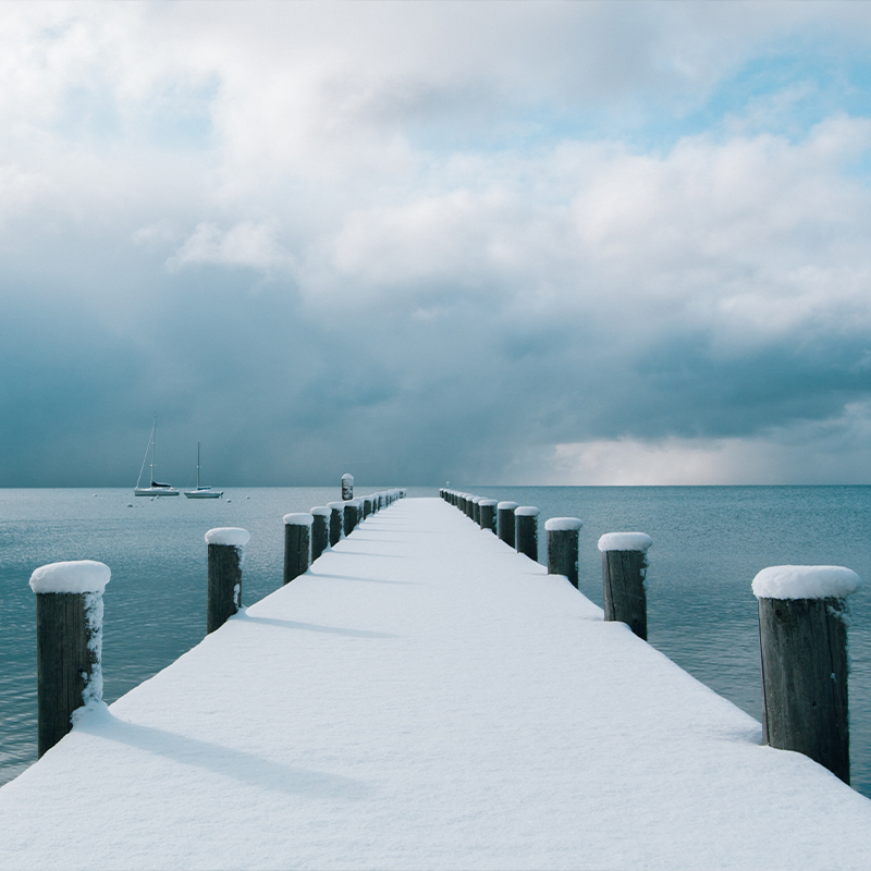 Snowy dock