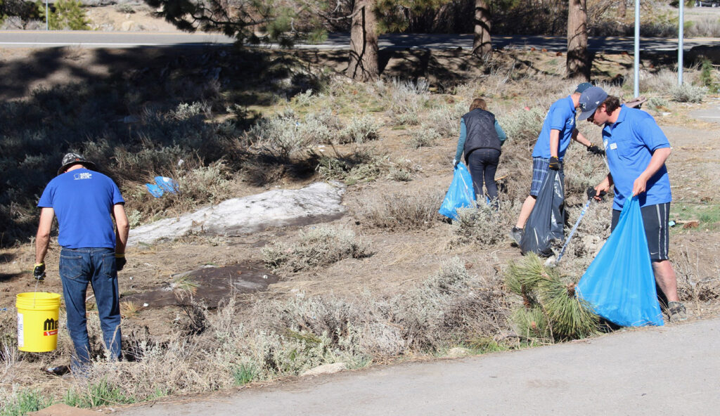 Cleanup at Spooner Summit sled hill