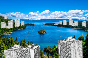 A rendering of proposed development in Emerald Bay