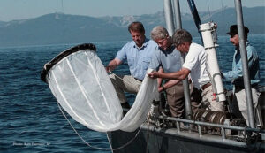 Clinton and Gore onboard the UC Davis research vessel John LeConte