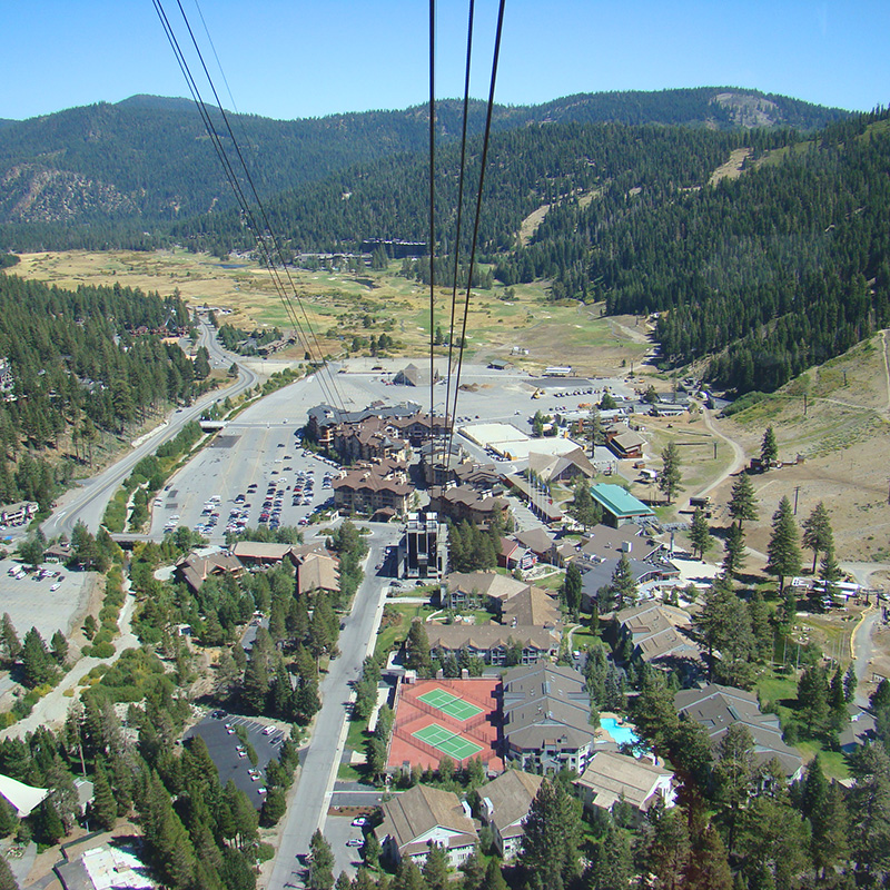 View of Olympic Valley from above.