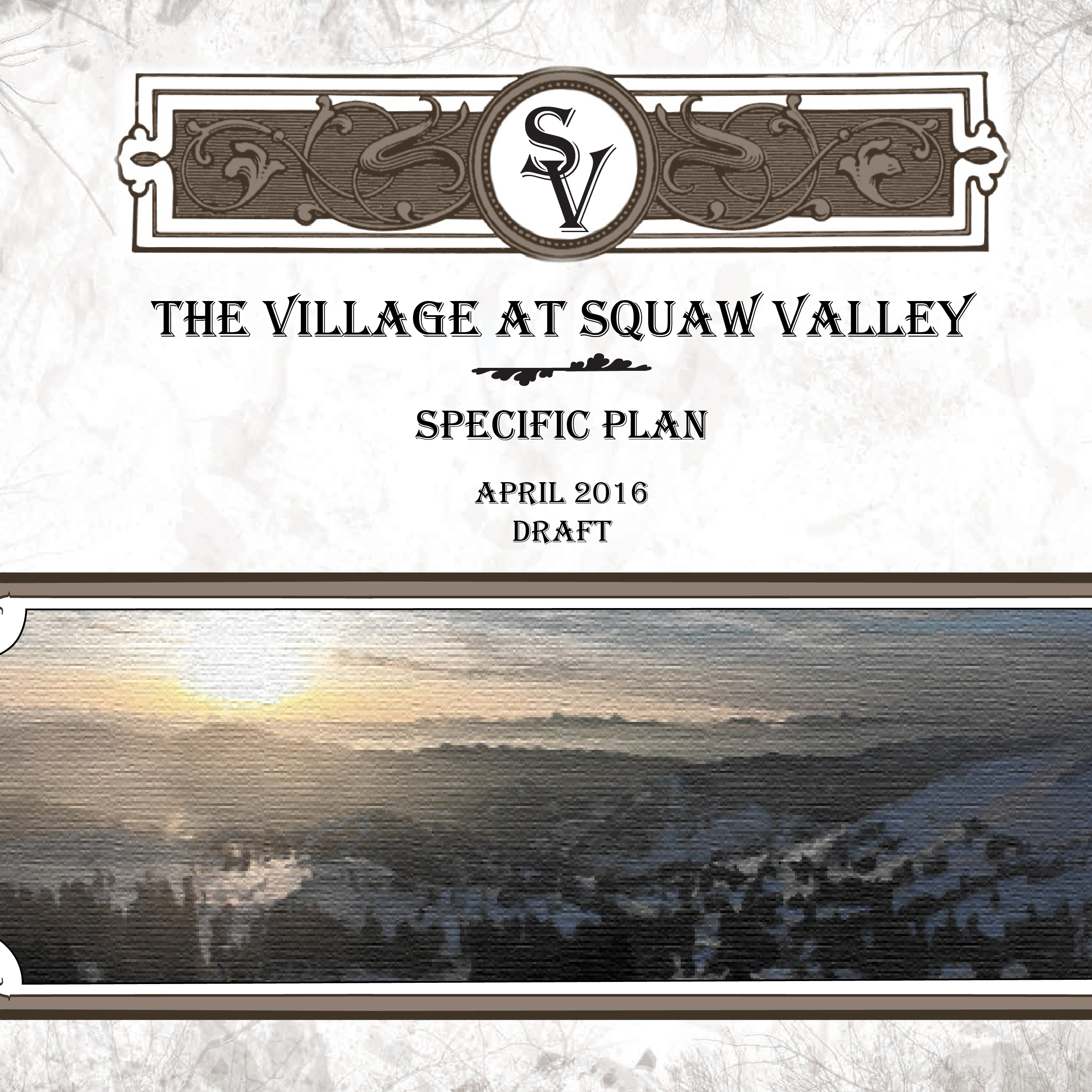 Village at Squaw Valley - Specific Plan - cover page