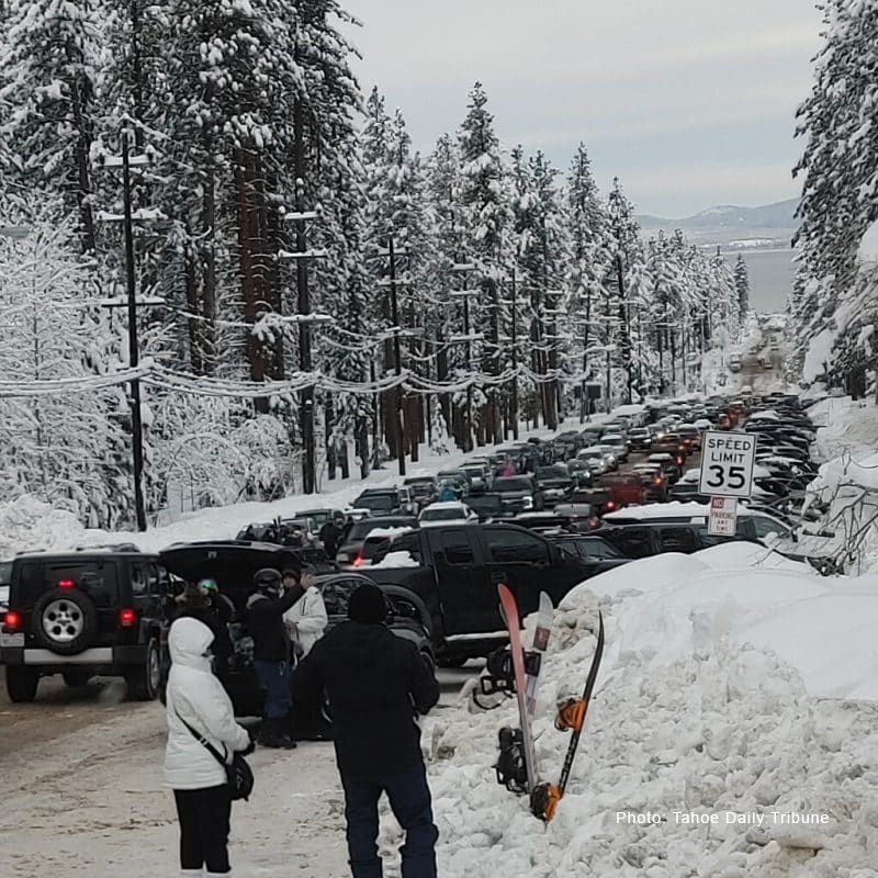 Traffic on Ski Run Blvd.