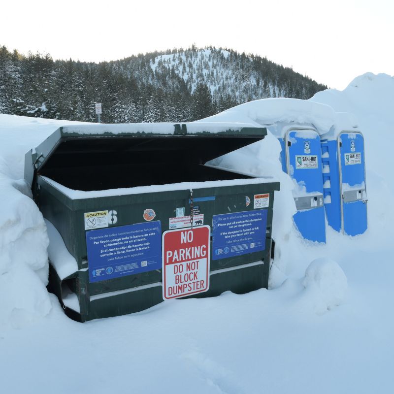 League-funded dumpsters and toilets at Spooner sled hill