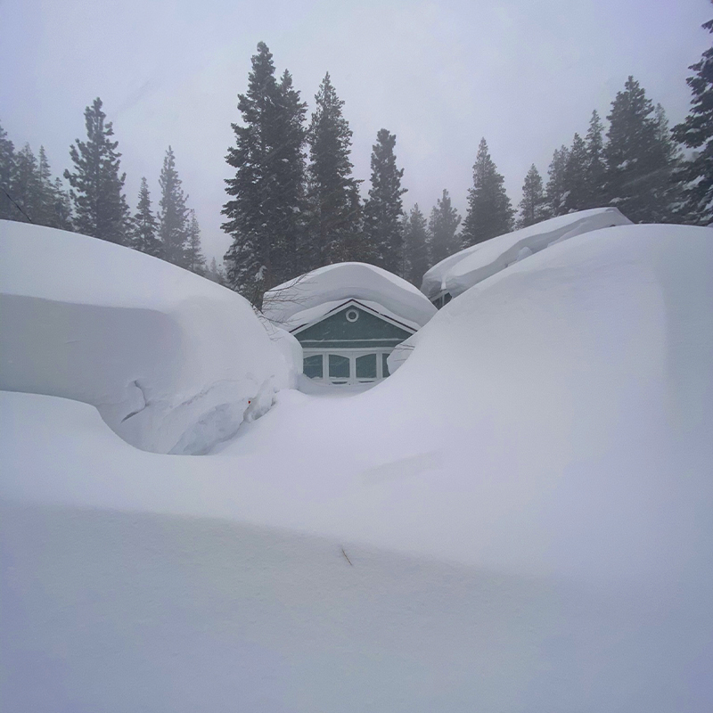 Snowy driveway, winter 2023