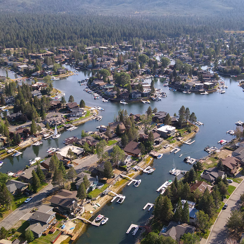 Aerial view of the Tahoe Keys