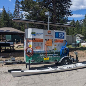 Mobile clean, drain, dray station