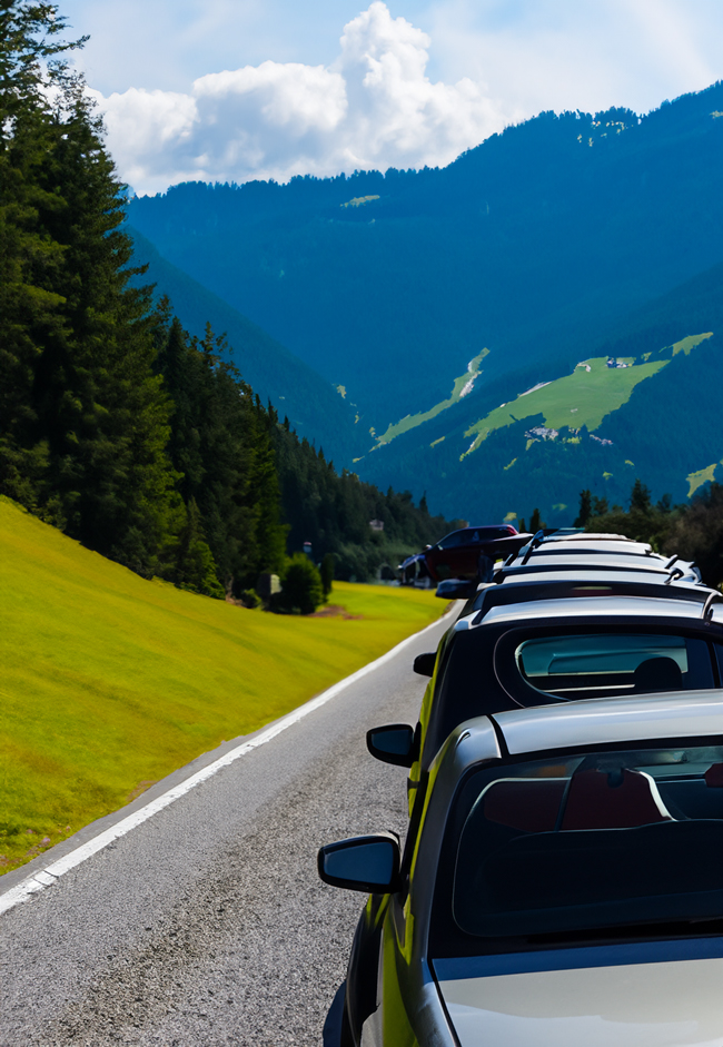 cars in traffic