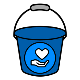Donate to the cause bucket icon