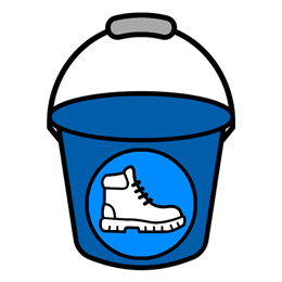 Get your hands dirty bucket icon
