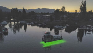 UV-C light boat in the Tahoe Keys